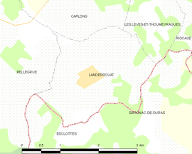 Mapa obce Landerrouat