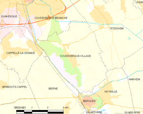 Poziția localității Coudekerque-Village