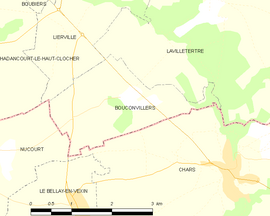 Mapa obce Bouconvillers