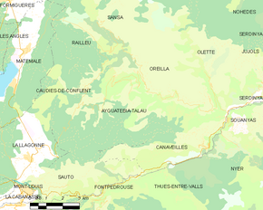 Poziția localității Ayguatébia-Talau