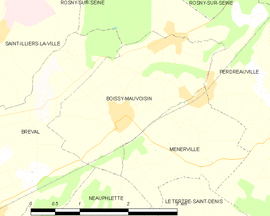 Mapa obce Boissy-Mauvoisin