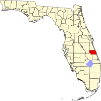 Locatie van Indian River County in Florida