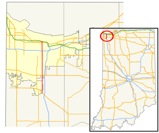 Indiana State Road 53 14-mile thoroughfare mostly in Lake County, US