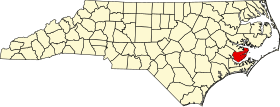 Map of North Carolina highlighting Pamlico County.svg