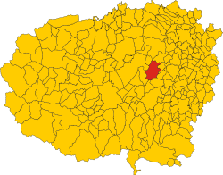 Elhelyezkedése Cuneo térképén