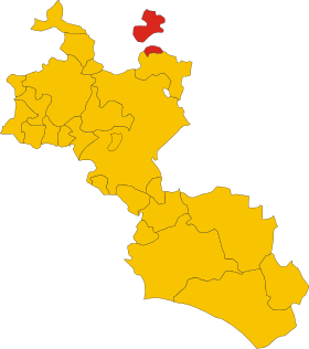 Map of comune of Resuttano (province of Caltanissetta, region Sicily, Italy).svg