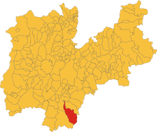 Map of comune of Vallarsa (province of Trento, region Trentino-South Tyrol, Italy) 2018.svg