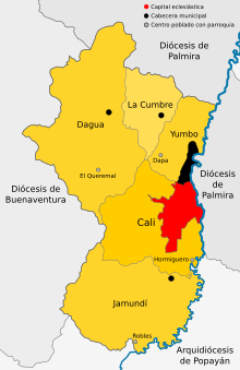 Mapa Arquidiocesis de Cali.svg