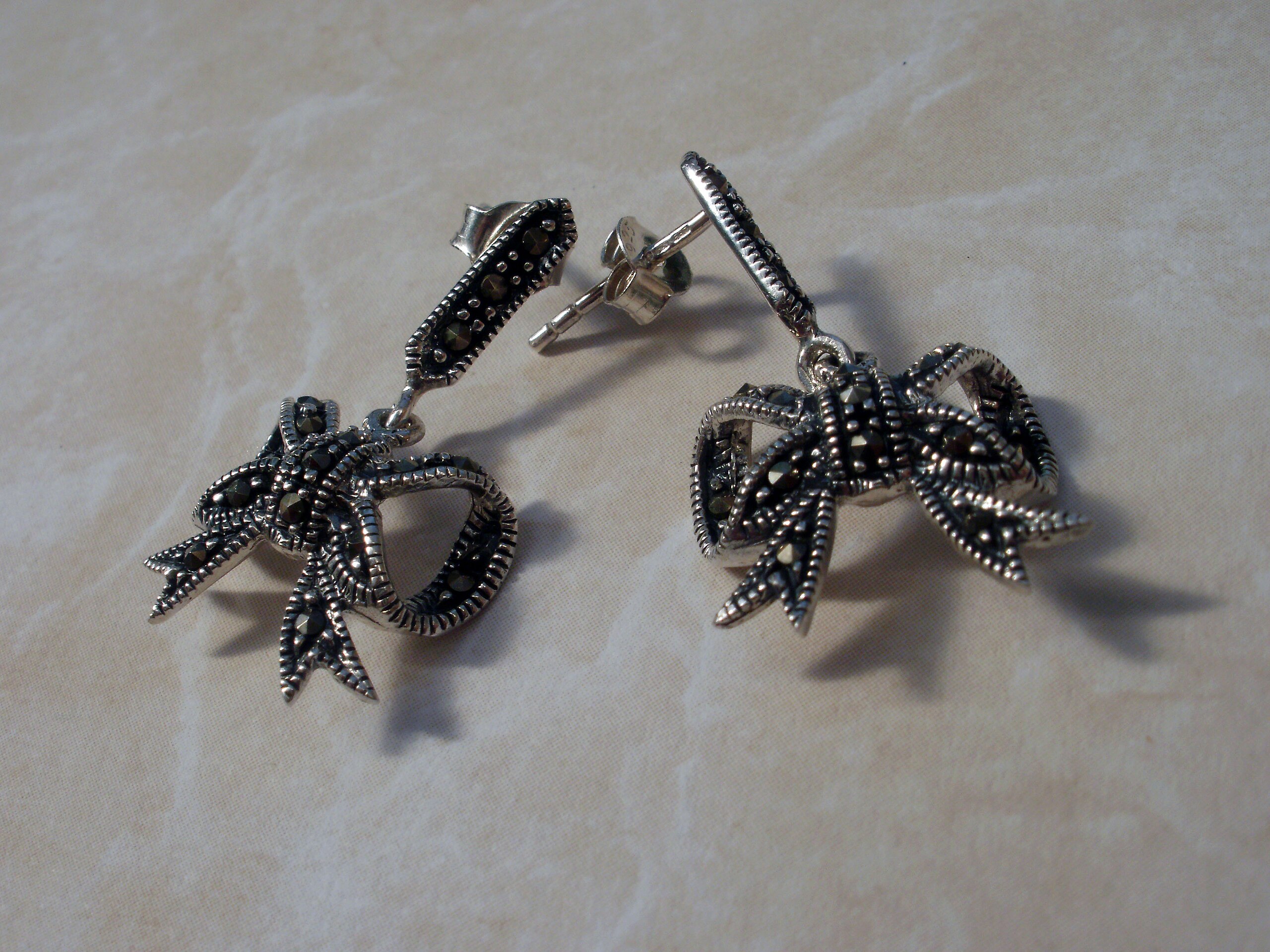 atjewels .925 Sterling Silver Bow Heart Earrings For Women's & Girl's –  atjewels.in