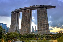 Terrorist in Batam attempted to attack Marina Bay Sands in Singapore using rocket launchers Marina Bay Sands from Gardens by the Bay (south) (8058901371).jpg