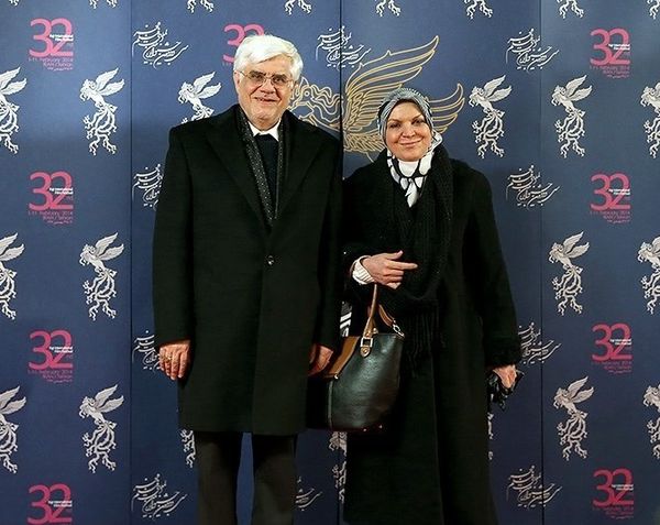 Aref and his wife Hamideh at Fajr Film Festival