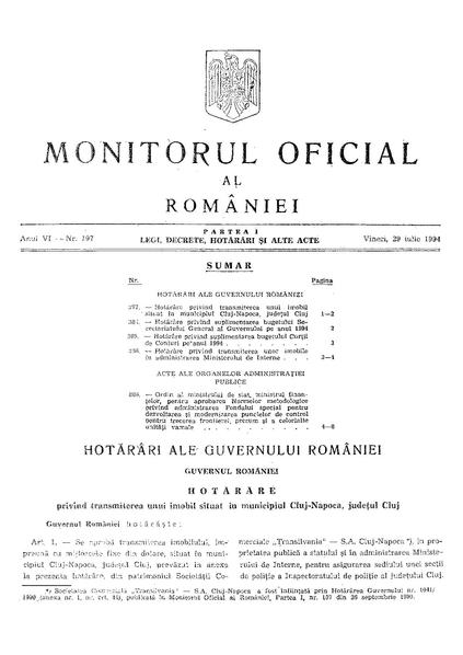 File:Monitorul Oficial al României. Partea I 1994-07-29, nr. 197.pdf