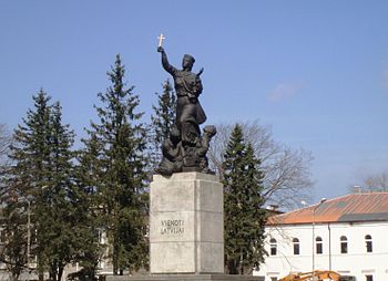 Monument "Vienoti Latvijai" in Rēzekne.