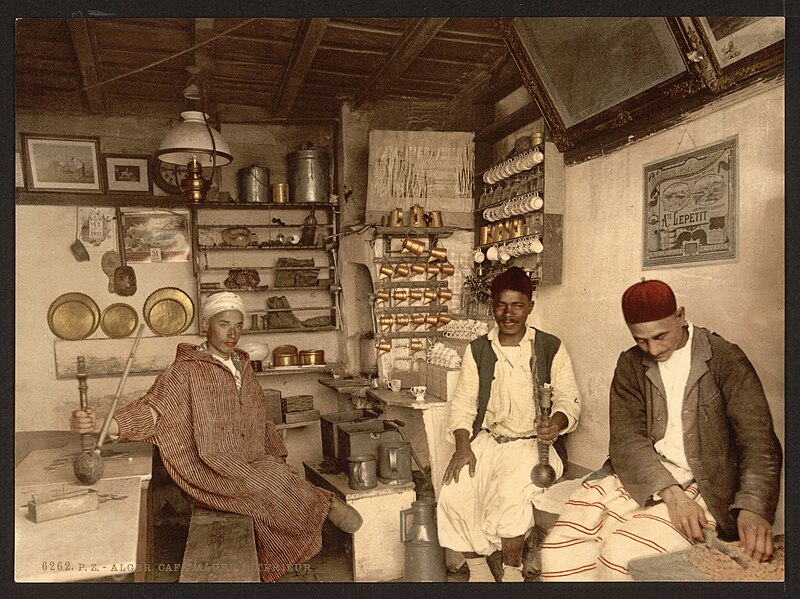 ファイル:Moorish coffee house, Algiers, Algeria-LCCN2001697835.jpg