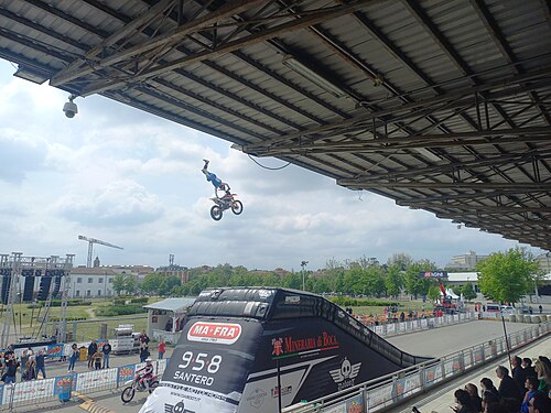 Motocross riders in Modena