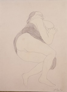 Mujer desnuda con un paño