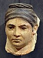 Portrait funéraire. Égypte romaine, IIe siècle. Plâtre peint. Liebieghaus