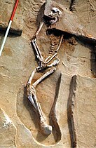 Ancient human remains discovered at Lake Mungo, New South Wales Mungo Man.jpg