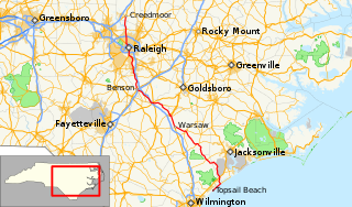 North Carolina Highway 50 State highway in North Carolina, US