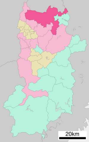 Localização de Naras na prefeitura