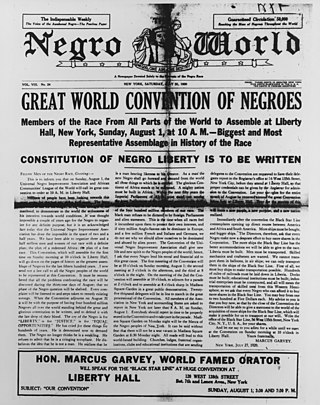 <i>Negro World</i> Defunct American newspaper