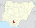 Mapa da Nigéria destacando Anambra