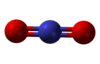 Ball-and-stick model of the nitronium cation