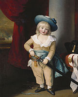 Prince Octavius of Great Britain, last son of George III, aged 4, in 1783 (the year he died). Benjamin West