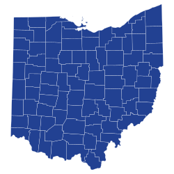 Résultats de l'élection primaire présidentielle démocrate de l'Ohio par comté, 2020.svg