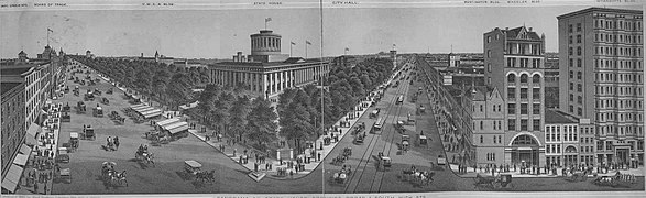 The square facing southeast in 1893