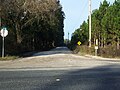 Section of old Bellamy Road, south of O'Leno State Park, looking west across US 441/US 41.