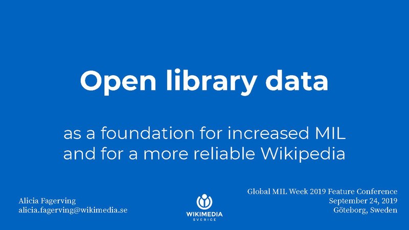 File:Open library data as a foundation for increased MIL and for a more reliable Wikipedia.pdf
