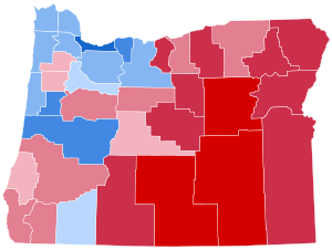 Oregon Presidential Election Results 2008.svg