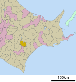 Otofukes läge på östra Hokkaidō