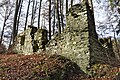 English: Ruins of a building in the north of the castle ruin Deutsch: Ruine eines Vorgebäudes im Norden der Burgruine