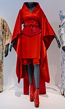 The red kimono designed by Jean-Paul Gaultier and worn by Madonna during the song's music video P-00539-No-076 rt (cropped).jpg