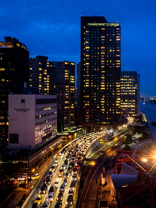 FDR Drive at night in September 2015