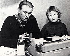 Paavo Rintala og hans datter Rauna Maria i september 1962.