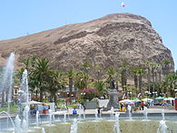 Parque Vicuña Mackenna y Morro de Arica.