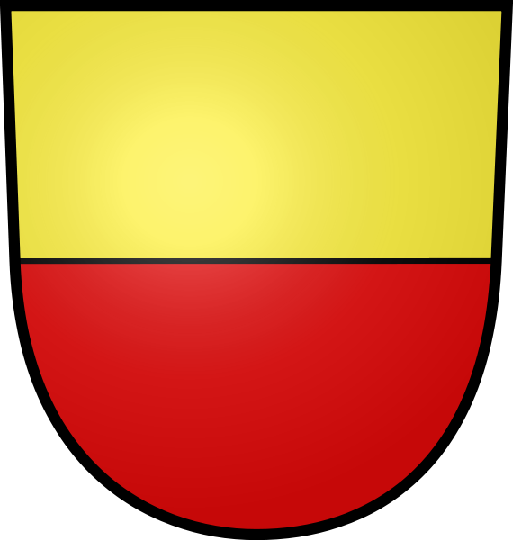 File:Party per fess or and gules.svg