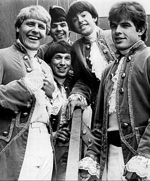 The band in 1967. Front L–R: Paul Revere, Mike Smith. Center L–R: Jim Valley, Mark Lindsay. Back: Phil Volk