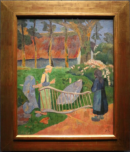 File:Paul Sérusier, La barrière fleurie, Le Pouldu, 1889.jpg