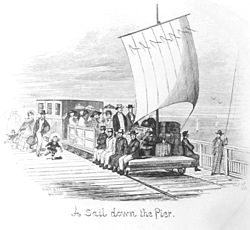 Sail bogey at Herne Bay Pier 1855 Pier Tram c 1855.jpg