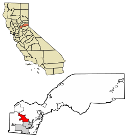 Placer County California Incorporated and Unincorporated areas Lincoln Highlighted 0641474.svg