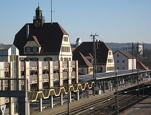 Reception building of the Plochingen train station