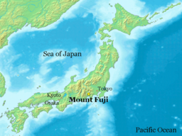 Geografisk plassering i Japan.