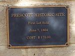 First Lot Sold-June 7, 1864 Prescott-Prescott Historic Site-First Lot Sold-June 7, 1864-Marker.jpg