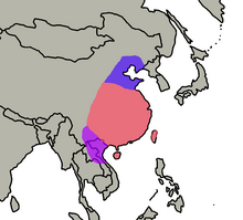 Pycnonotus sinensis distribution.png