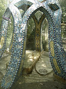 Iran is filled with tombs of poets and musicians, such as this one belonging to Rahi Mo'ayeri. An illustration of Iran's deep artistic heritage. Rahi moayeri tomb.jpg