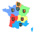 Régions zonale de la Gendarmerie (depuis 2016)